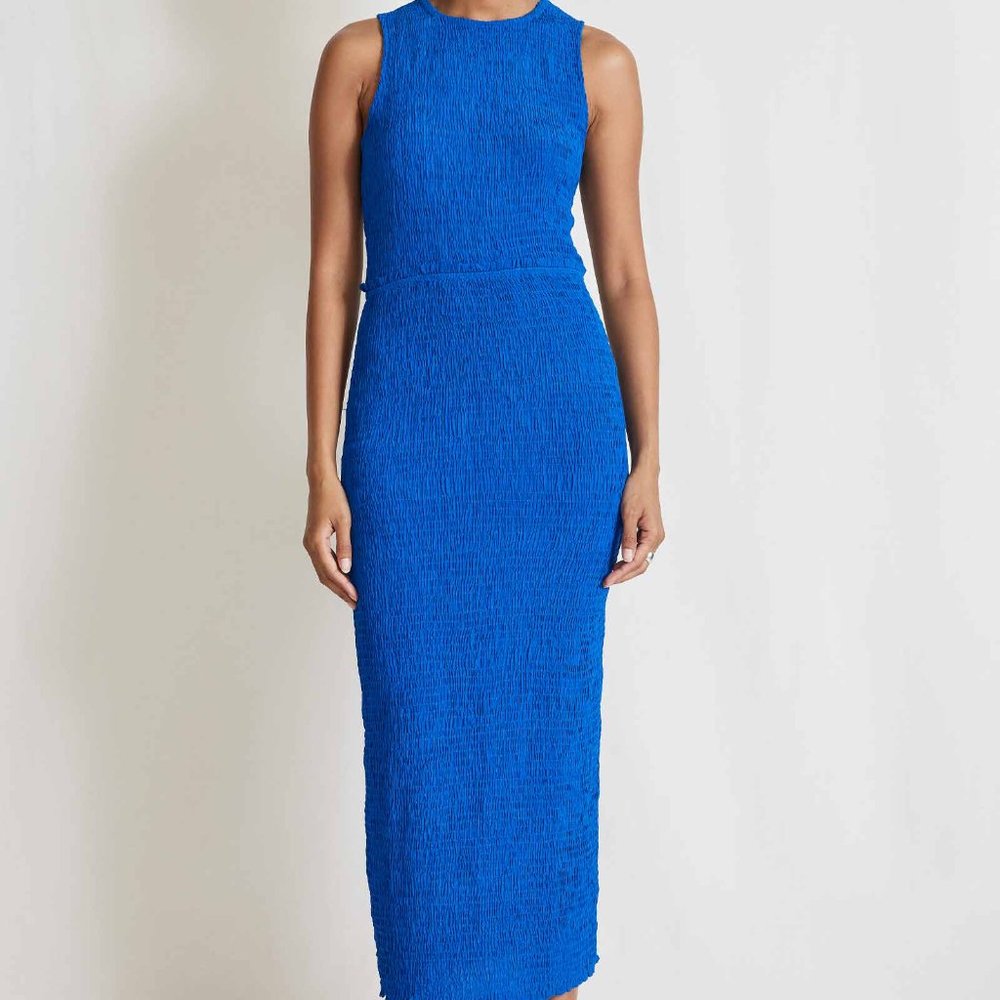 Apiece Apart - SUENOS SMOCK TANK DRESS - Azul, Midi Dress